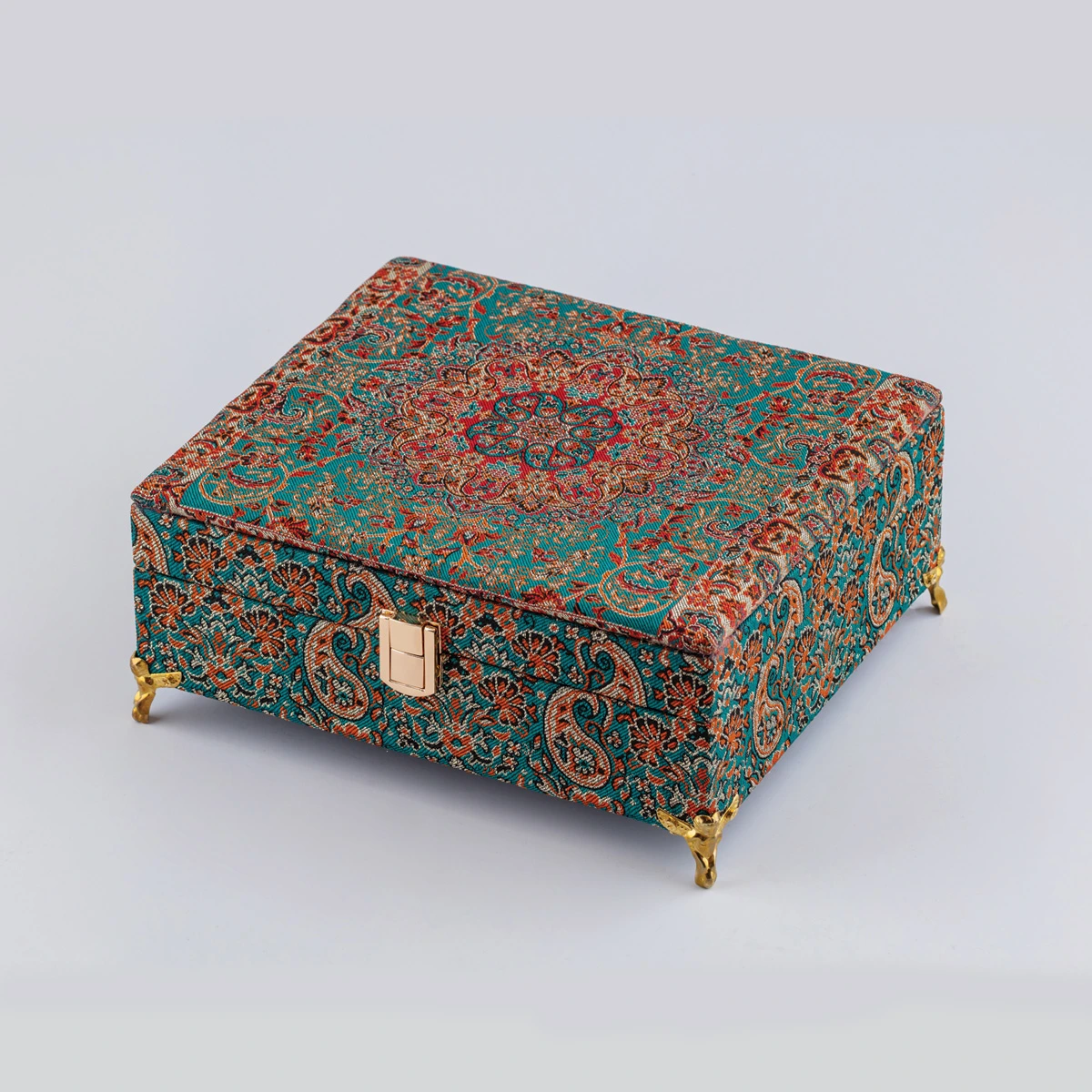 جعبه کادویی ترمه پایه دار آنتیک (سایز کوچک)